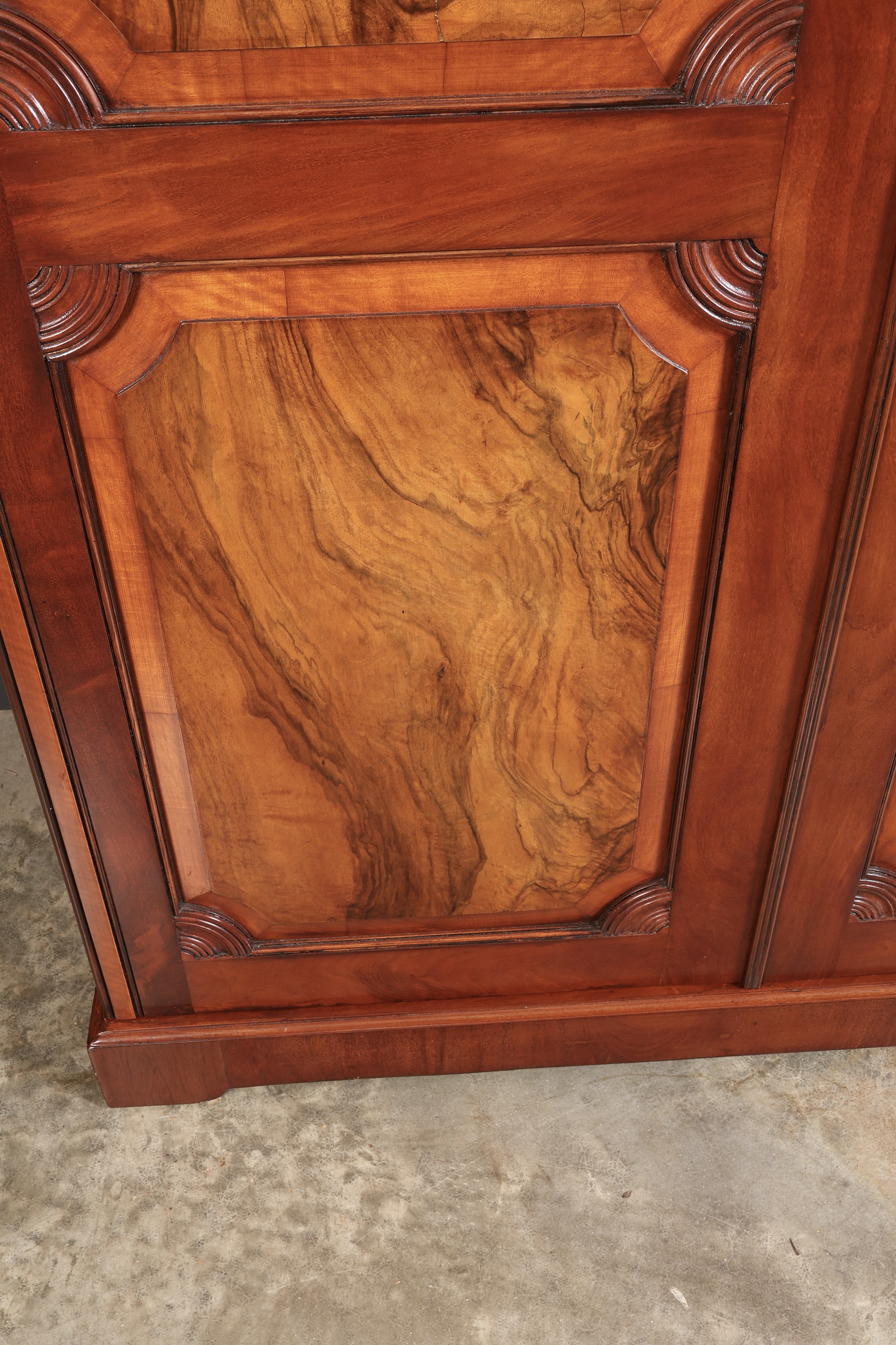 Victorian Mahogany & Walnut Wardrobe - Image 11